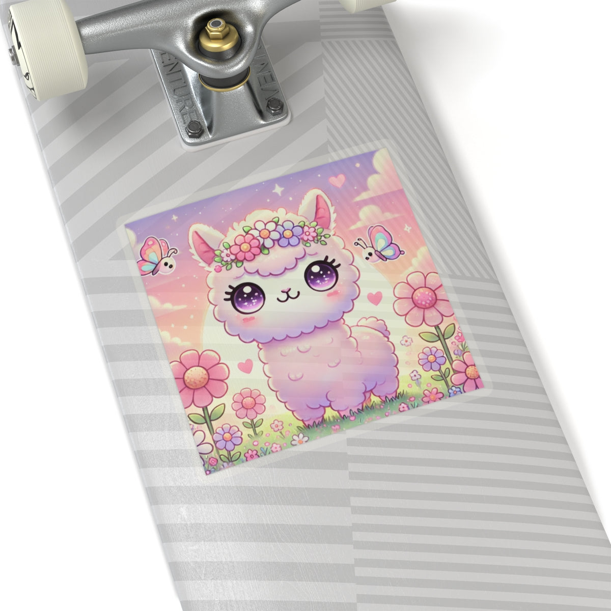 Pastel Floral Alpaca Garden Kawaii Sticker