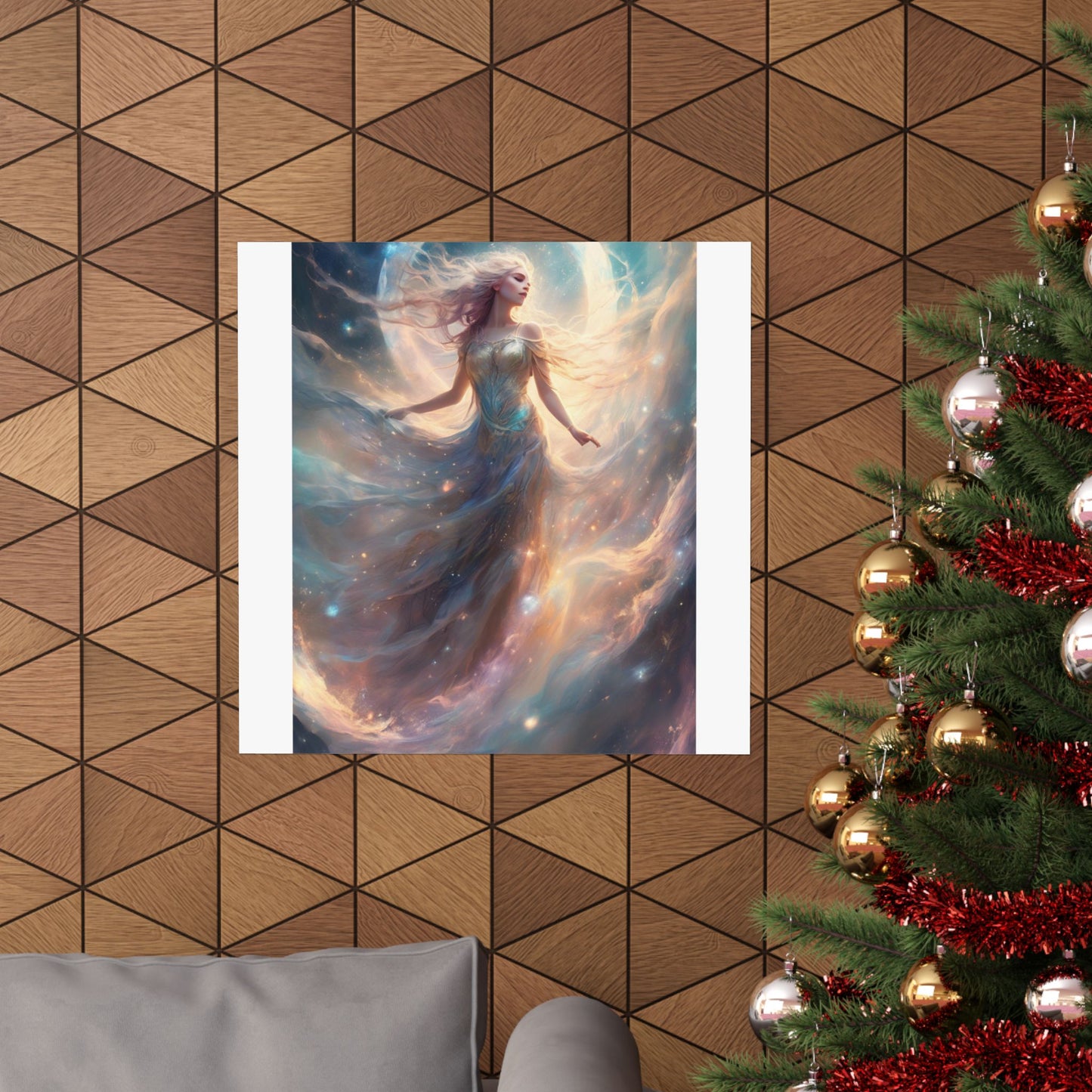 Moonlit Celestial Dancer Fantasy Portrait Poster