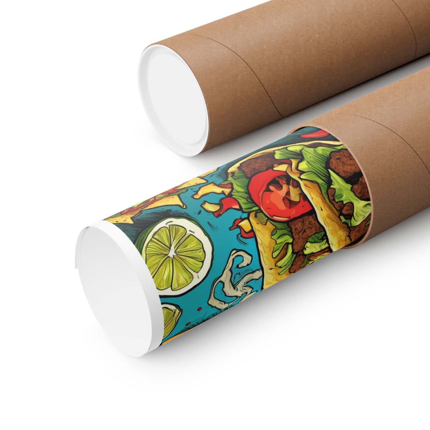 Taco Party Pattern Foodie Gift Art Poster