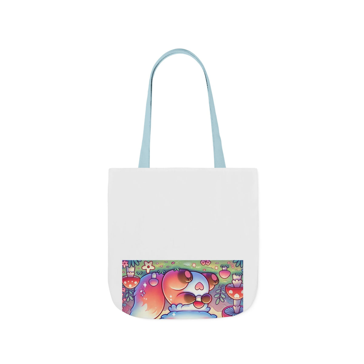 Pastel Woodland Fox Mushroom Kawaii Canvas Tote Bag