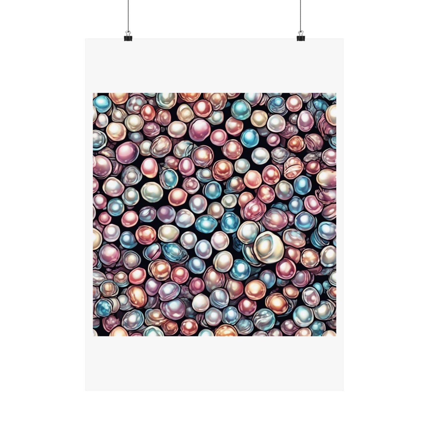 Pearl Bubble Pattern Abstract Gift Art Poster