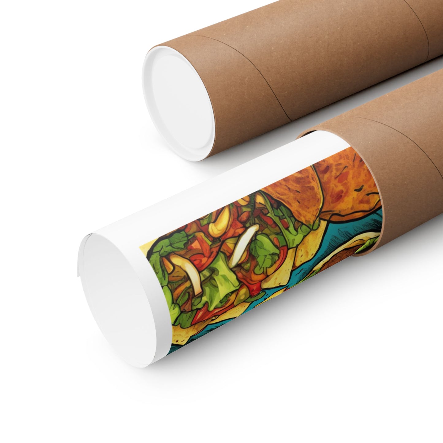 Taco Party Pattern Foodie Gift Art Poster