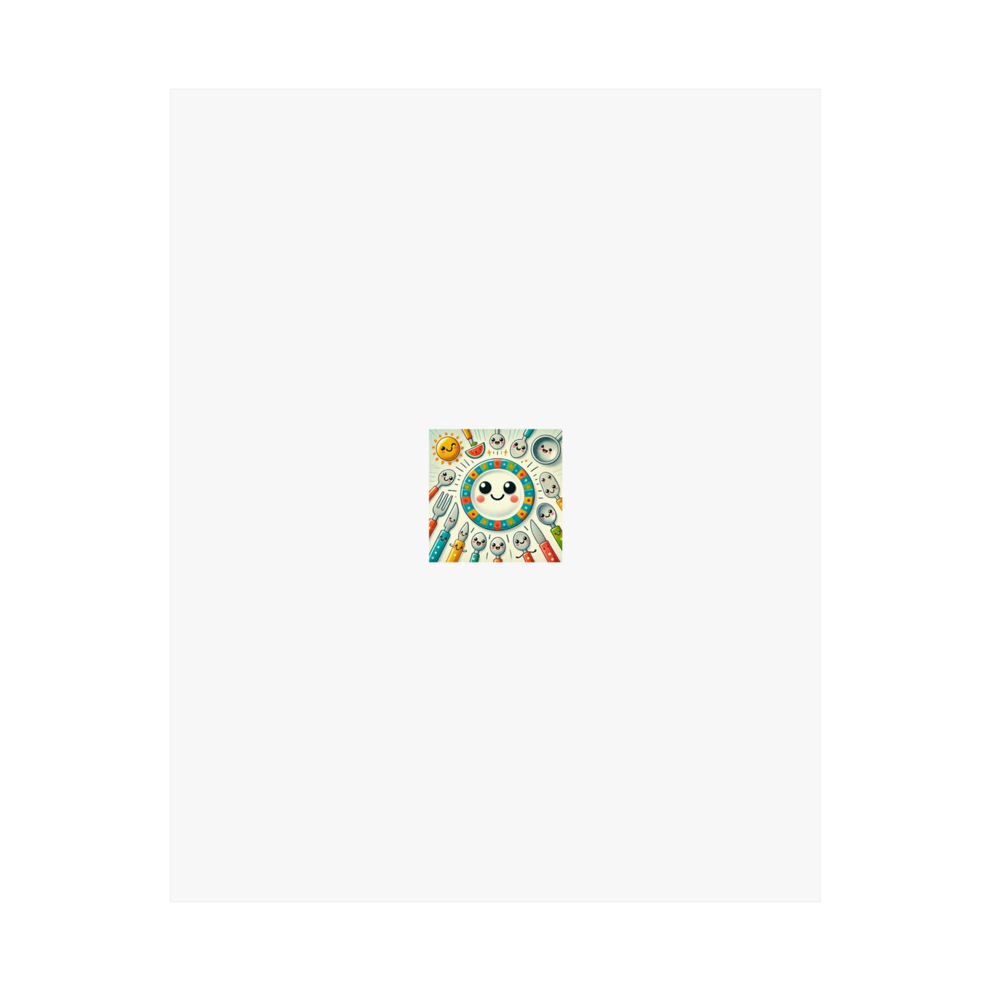 Happy Little Kitchen Club Kawaii Food Poster Kitchen Wall Art Decor