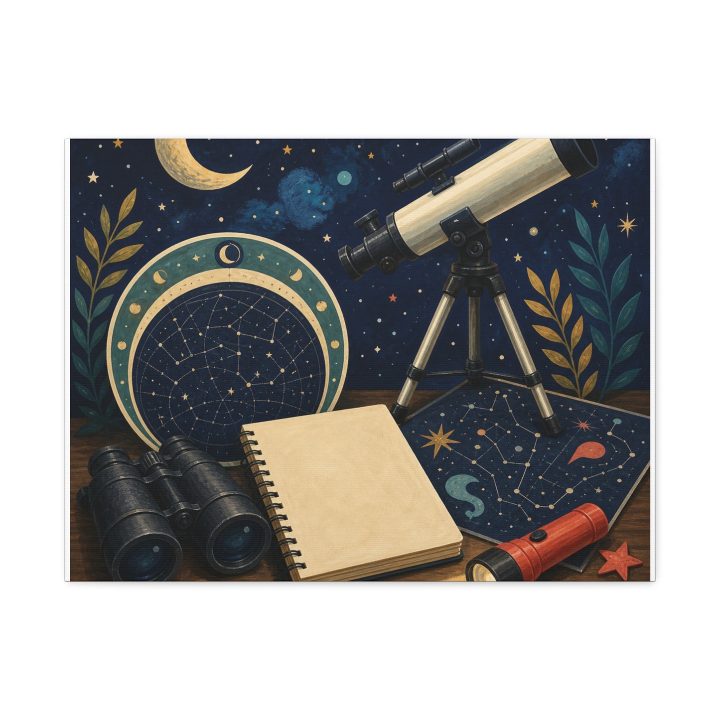 Classic Stargazing Astronomy Hobby Canvas Art