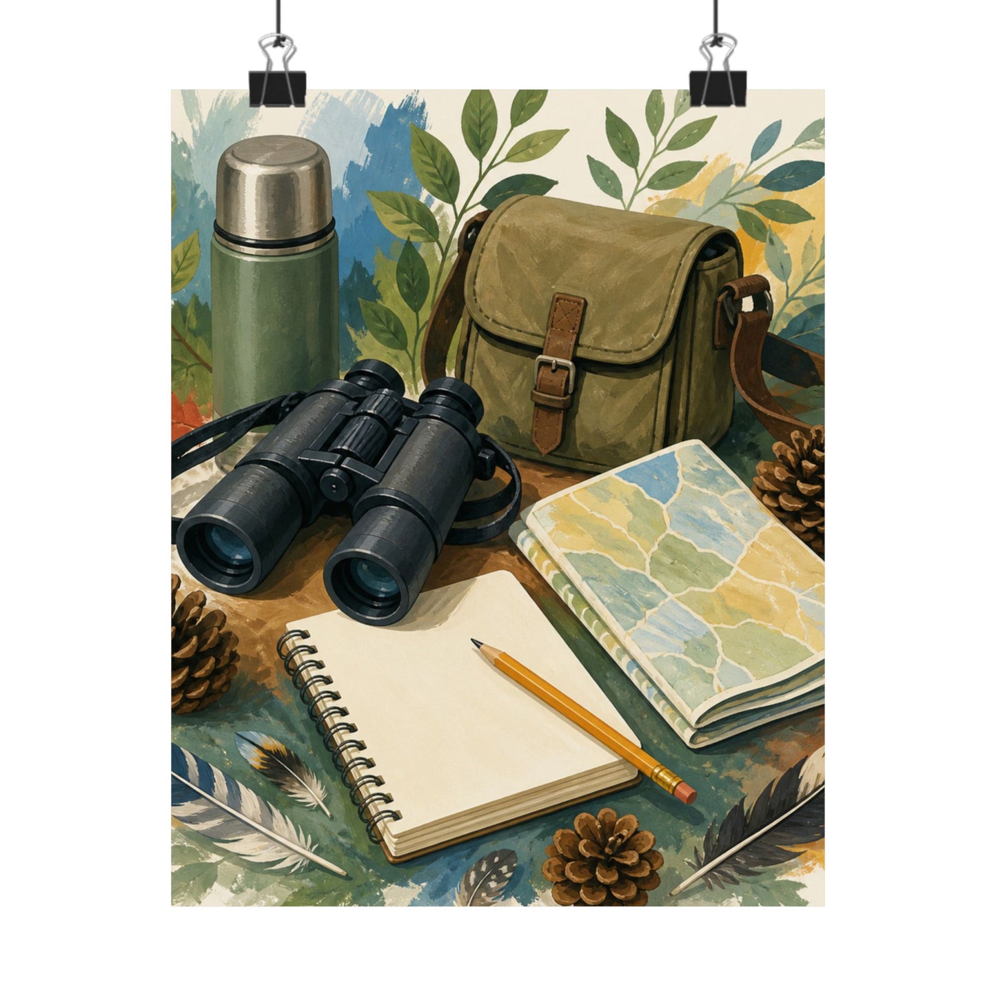 Peaceful Birdwatching Hobby Art Poster