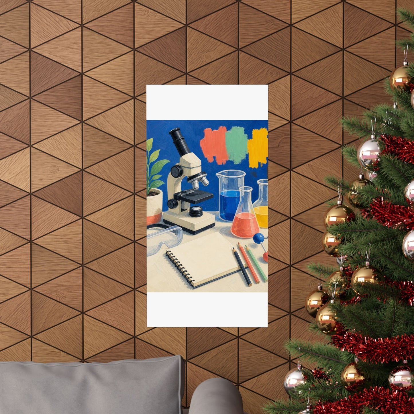 Colorful Science Lab Learning Art Poster