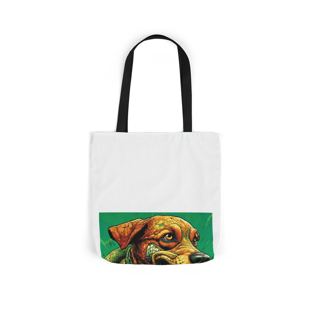 Serpent Guardian Dog Bold Fantasy Creature Tote Bag
