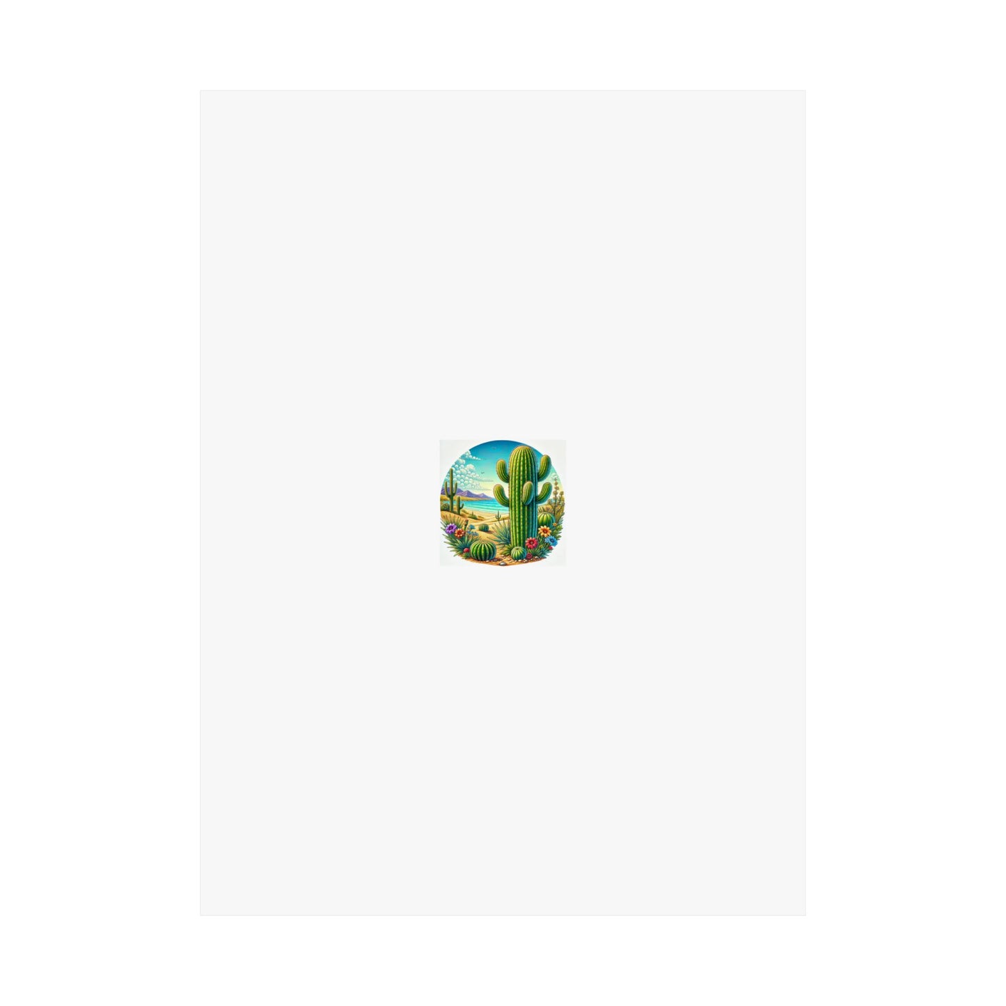 Desert Cactus Bloom Garden Poster Botanical Desert Wall Art Gift