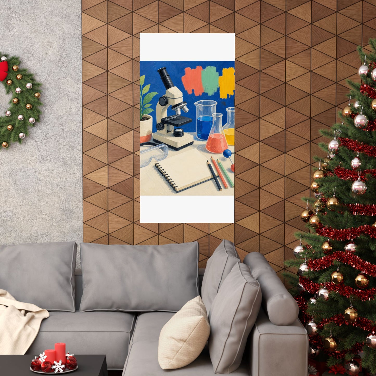 Colorful Science Lab Learning Art Poster