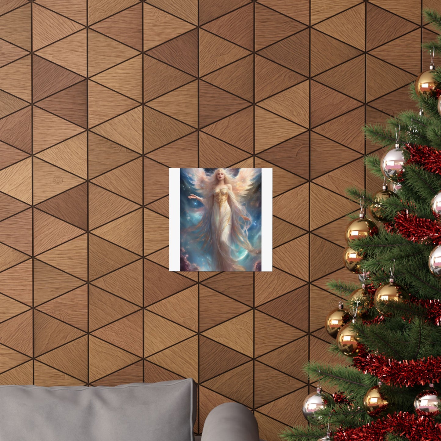 Celestial Winged Heroine Fantasy Portrait Poster