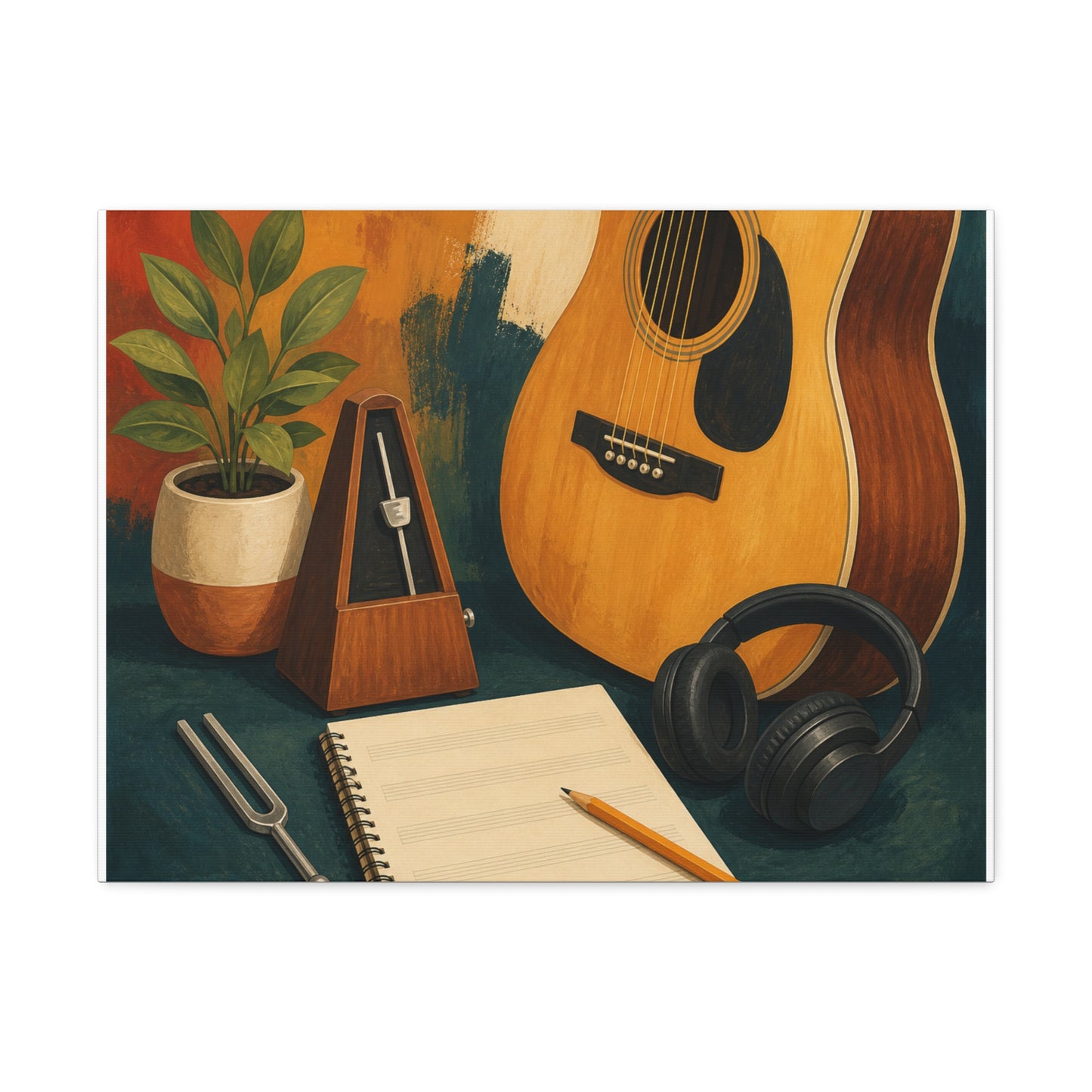 Warm Music Practice Hobby Canvas Art