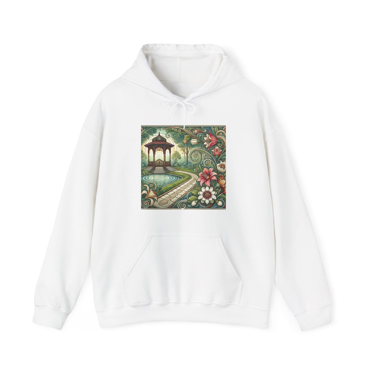 Botanical Gazebo Garden Art Nouveau Hoodie