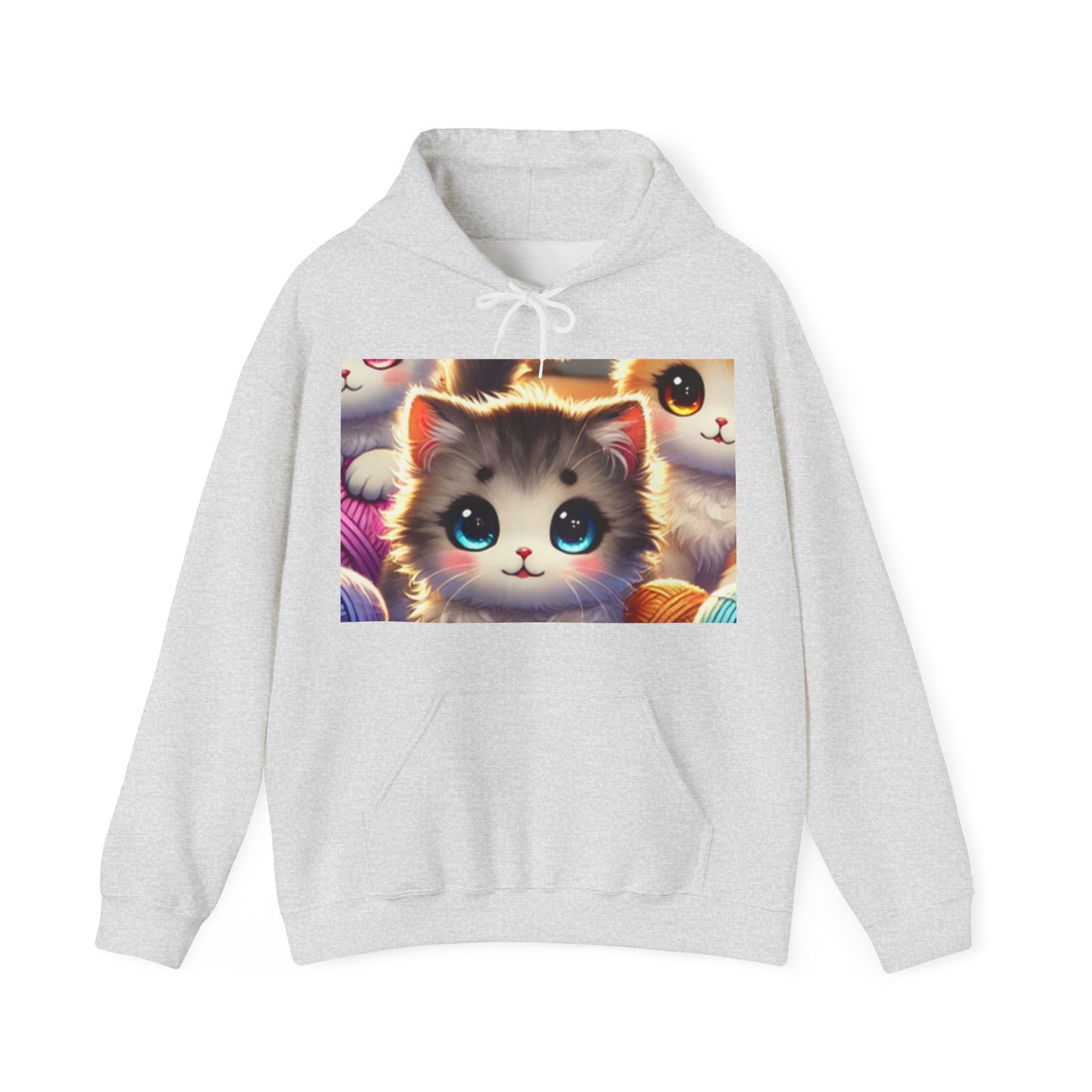 Cozy Yarn Kittens Cute Cat Lover Knitting Hoodie Gift for Crafters