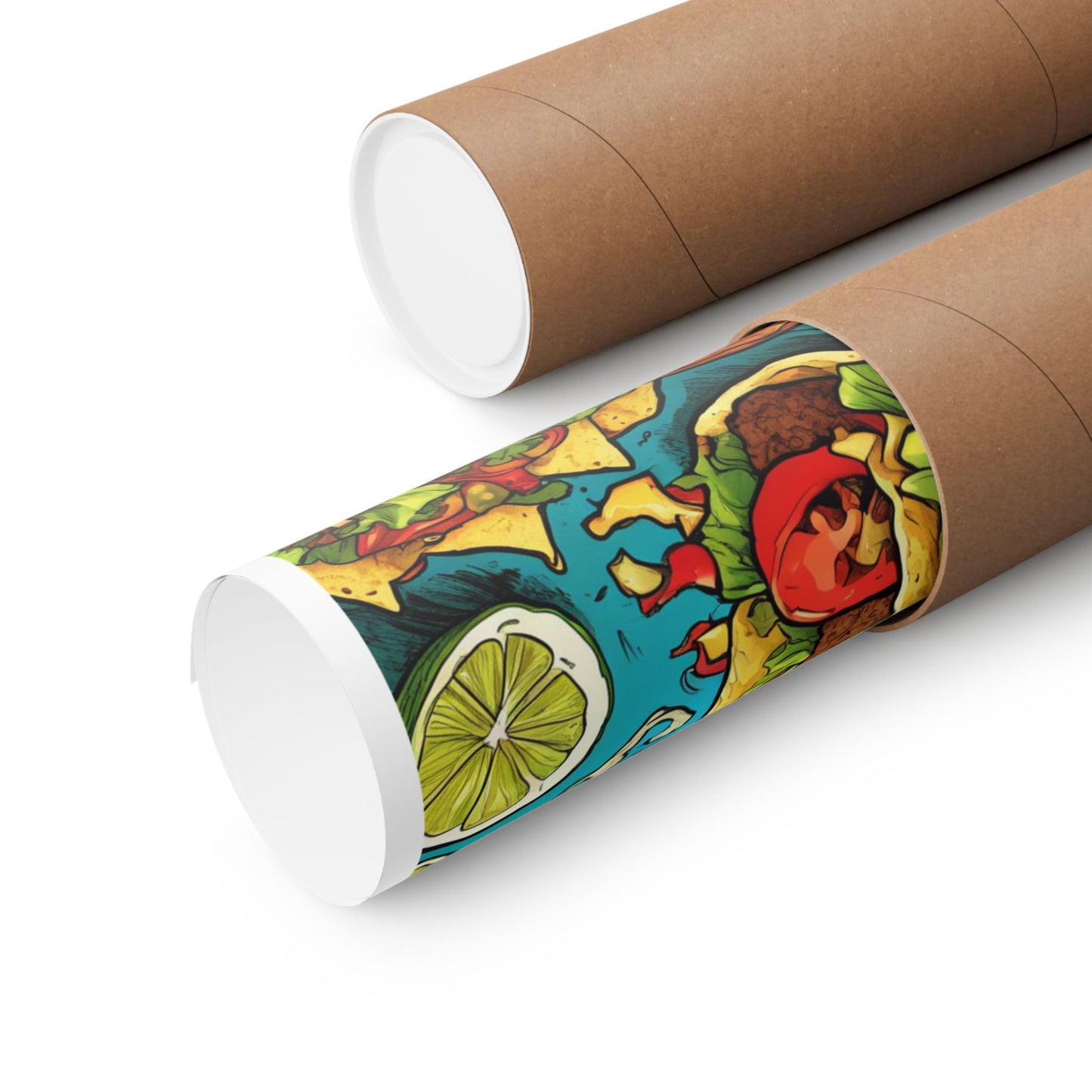 Taco Party Pattern Foodie Gift Art Poster
