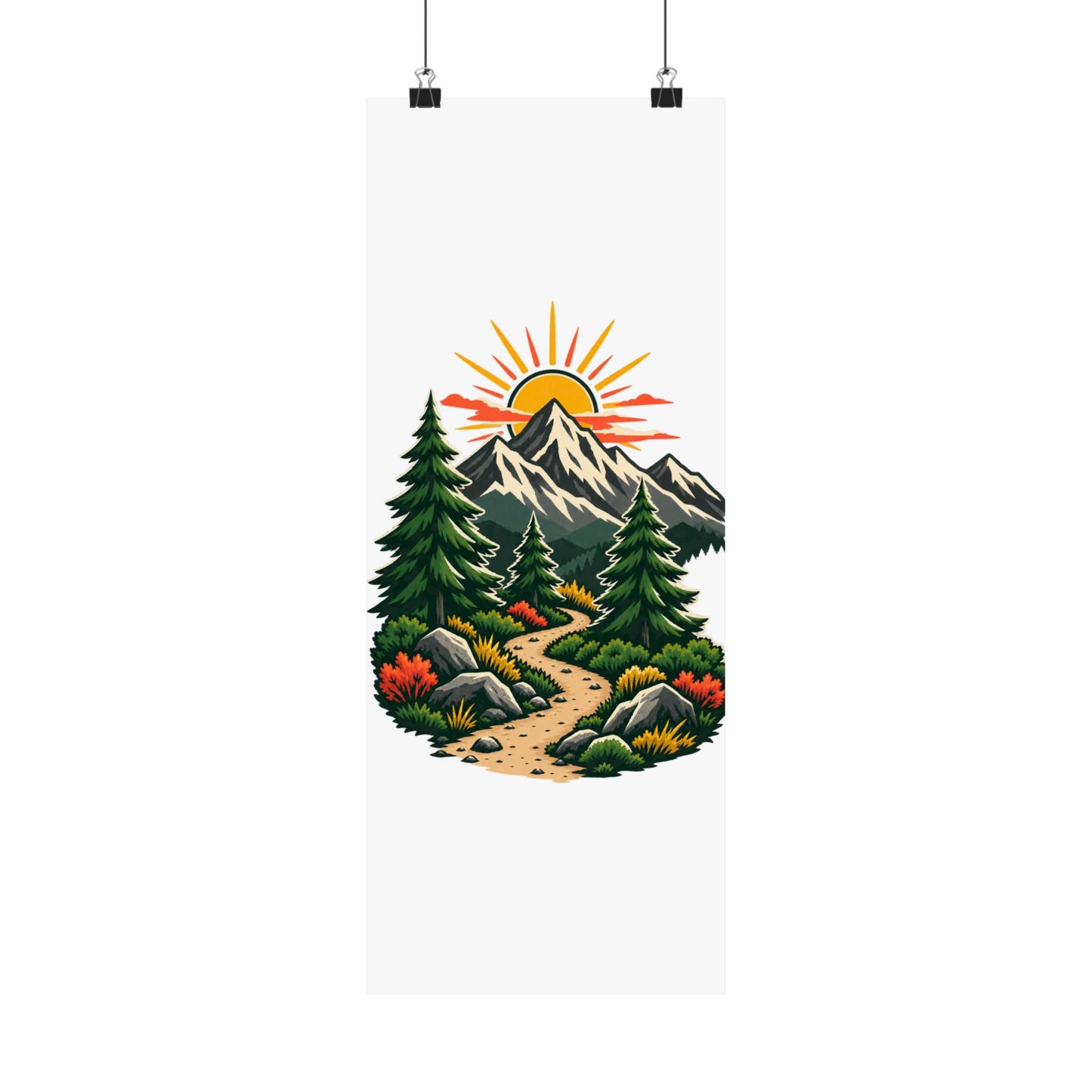 Sunrise Mountain Trail Outdoor Adventure Poster