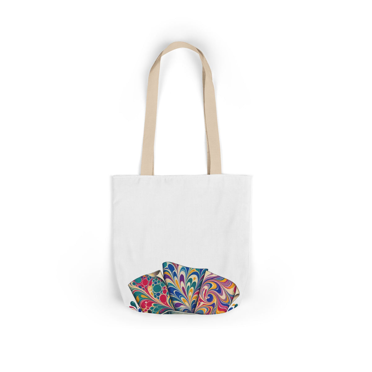 Colorful Paper Marbling Workshop Tote Bag