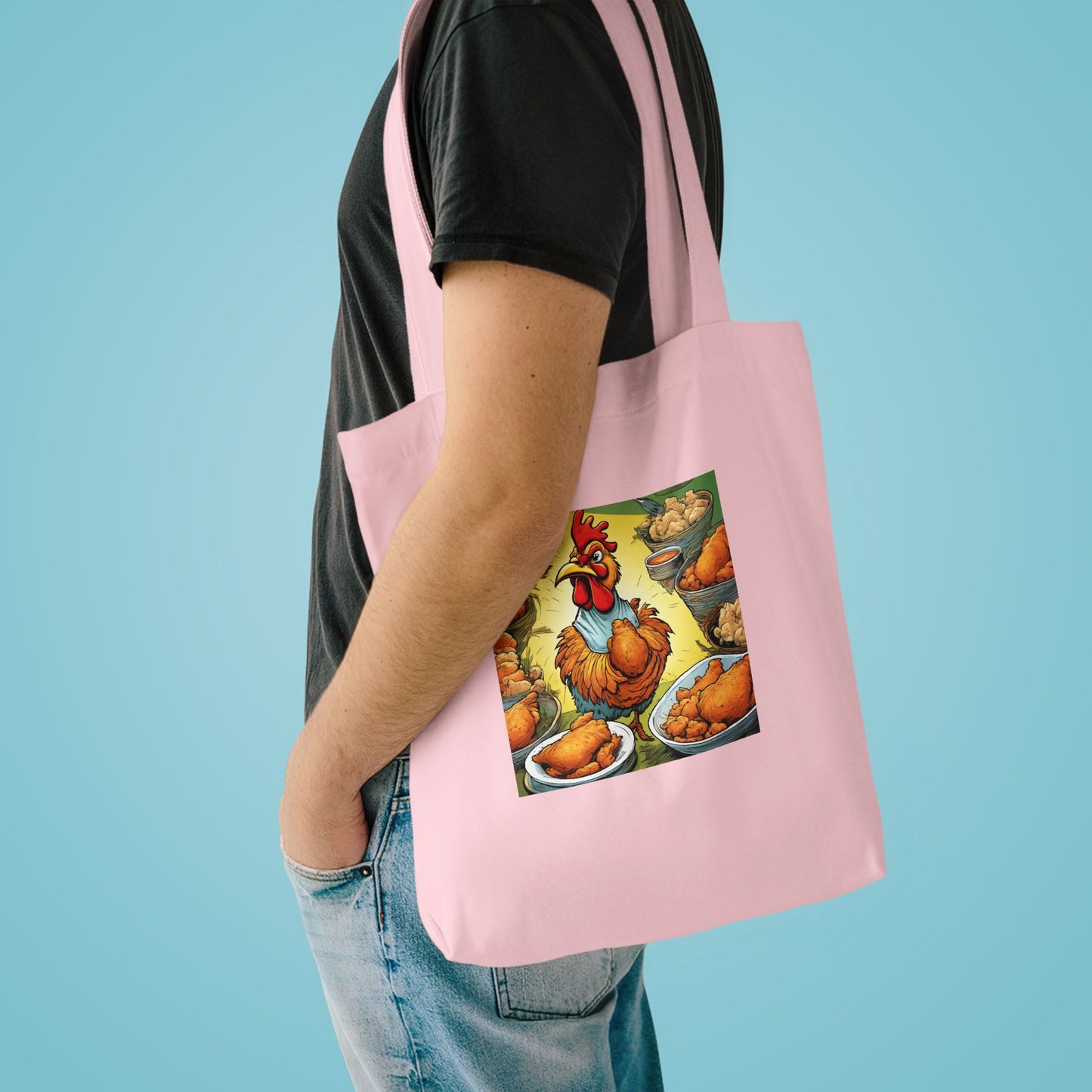 Funny Chicken Fried Food Comfort Food Art Tote Bag