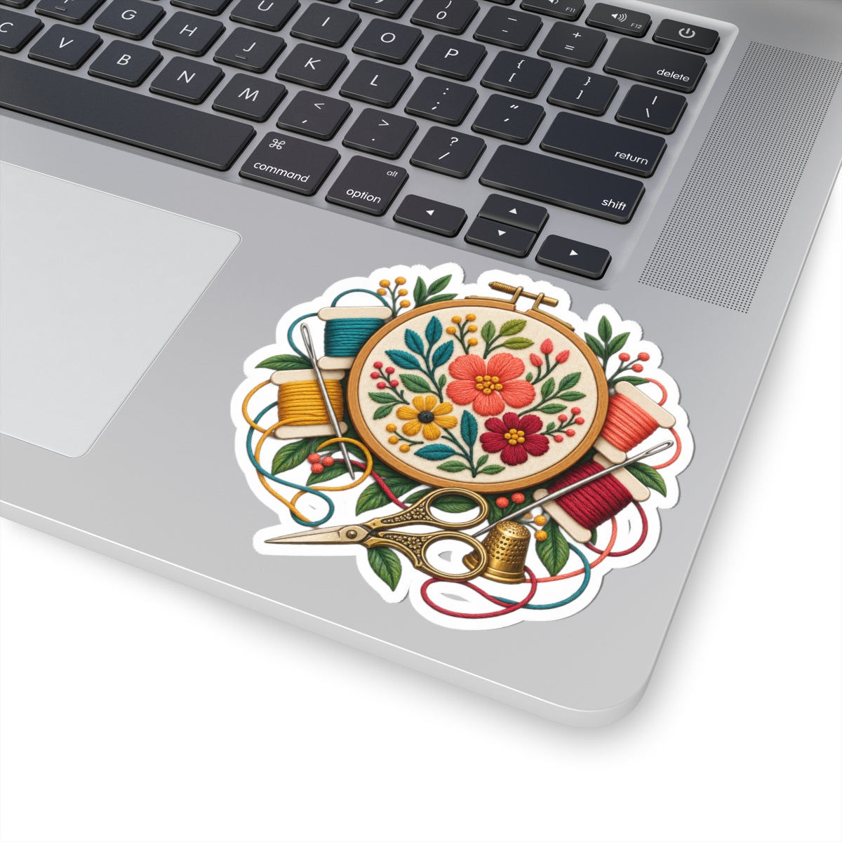 Botanical Embroidery Workshop Sticker