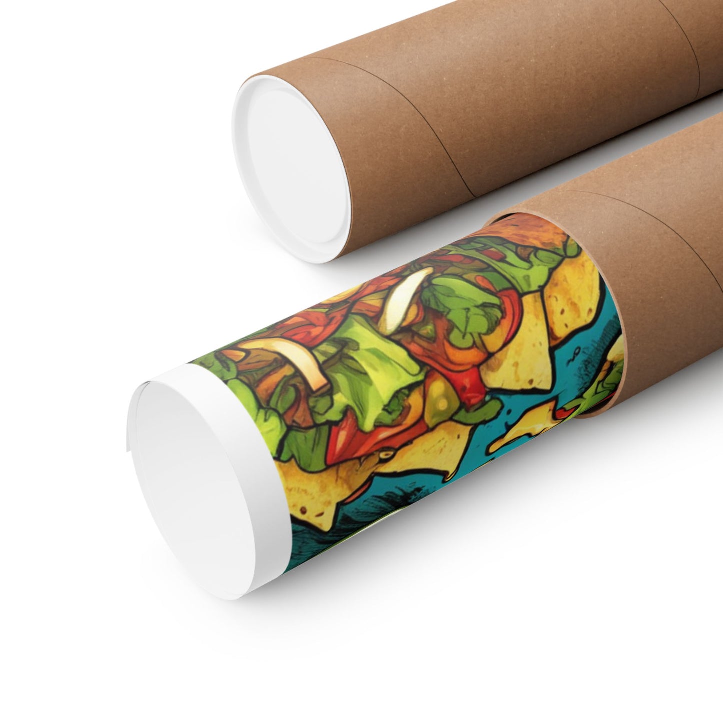 Taco Party Pattern Foodie Gift Art Poster