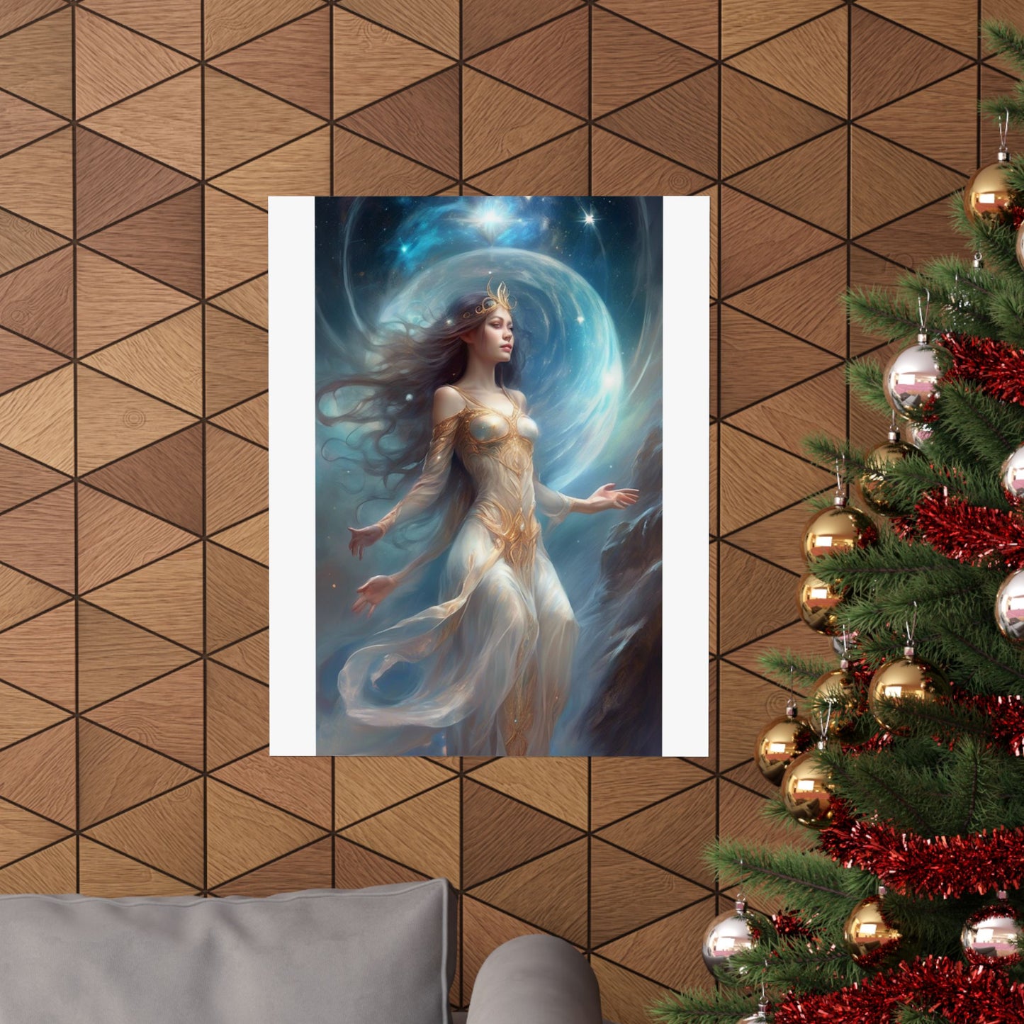 Lunar Celestial Queen Fantasy Portrait Poster