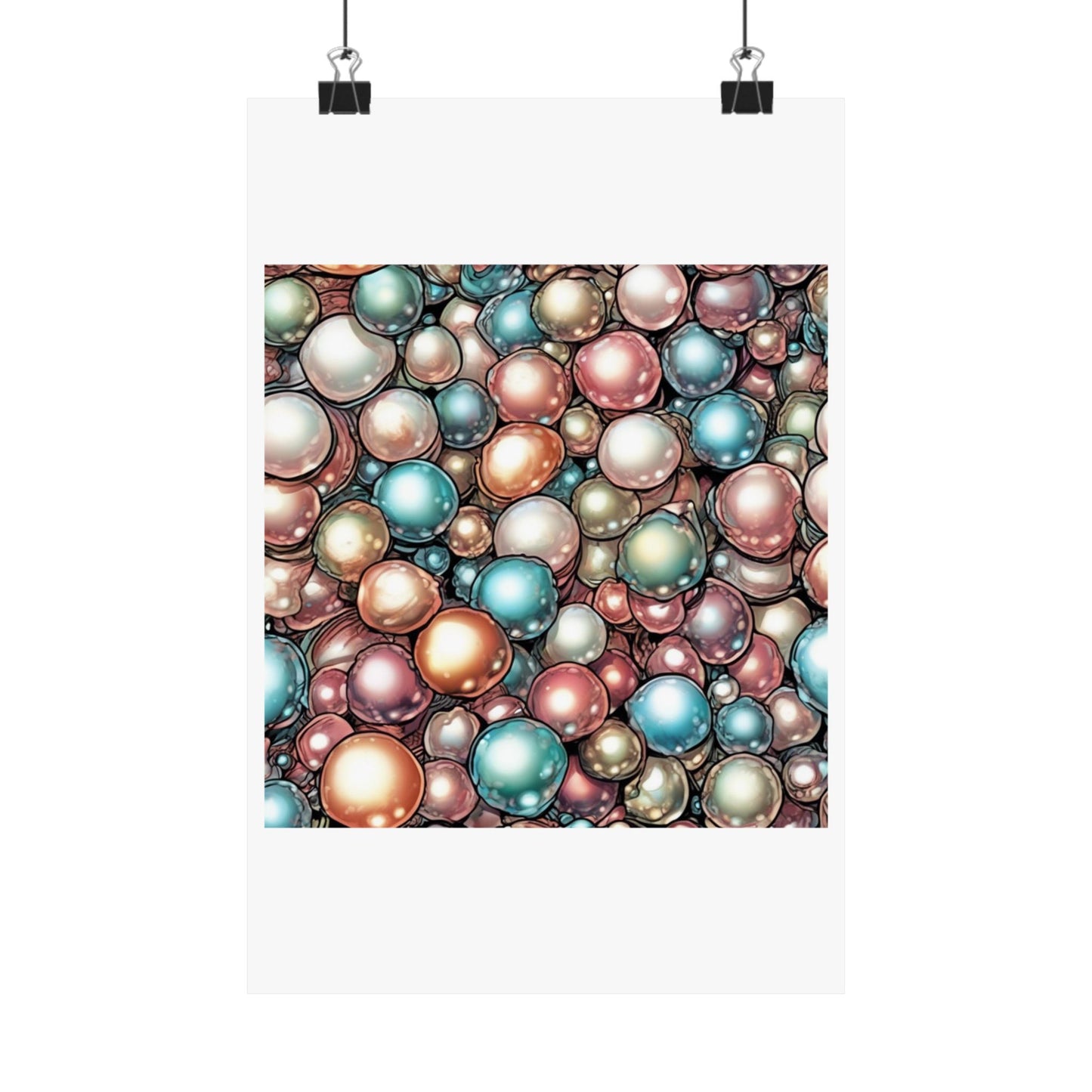 Rainbow Pearl Marble Abstract Gift Art Poster