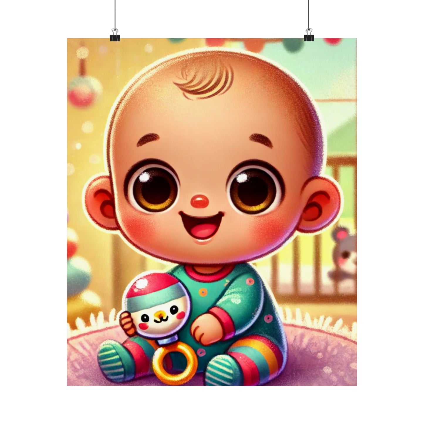 Cheerful Baby Nursery Playroom Art Poster