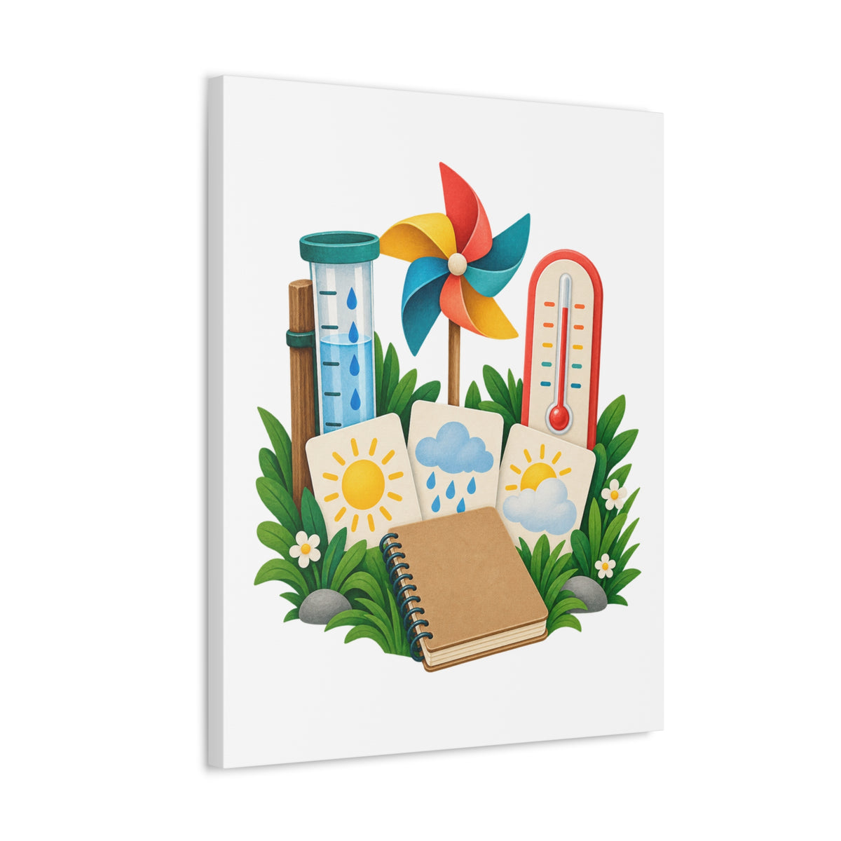 Colorful Backyard Weather Watching Kit Canvas