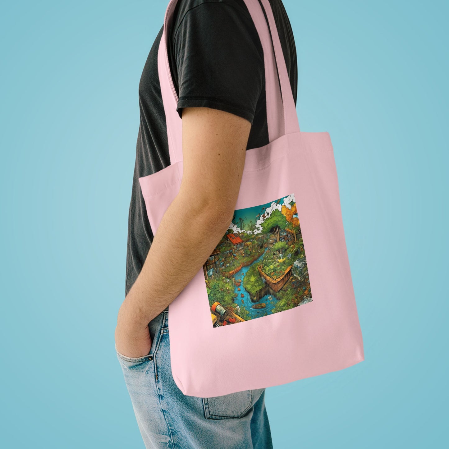 Whimsical Garden Stream Nature Gift Art Tote Bag
