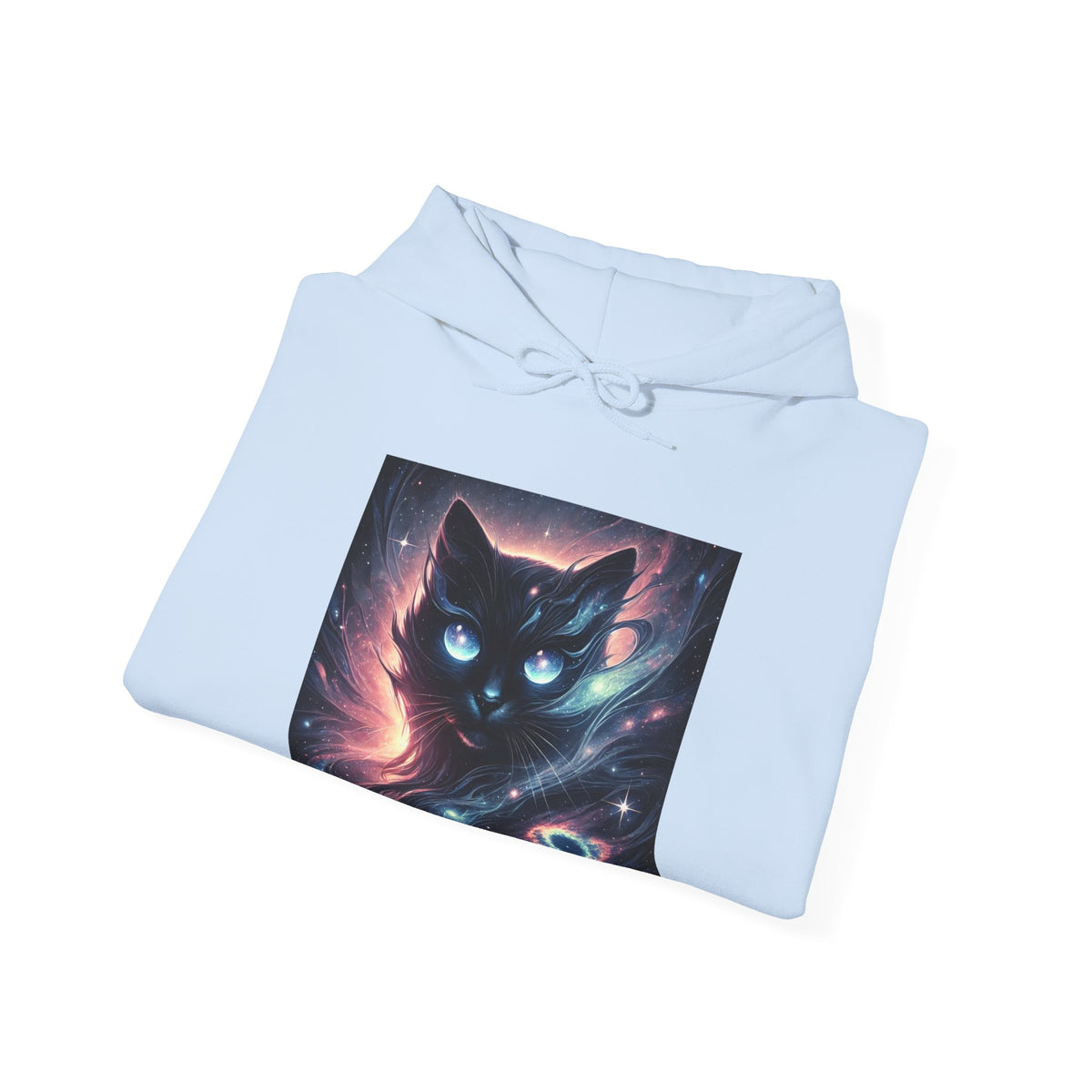 Cosmic Black Cat Galaxy Celestial Hoodie