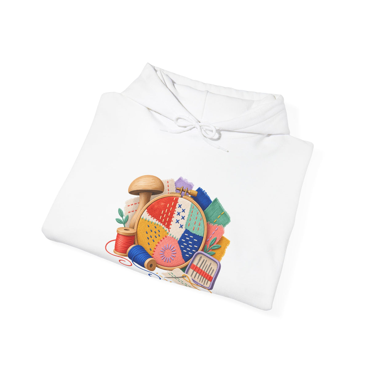 Colorful Visible Mending Workshop Hoodie