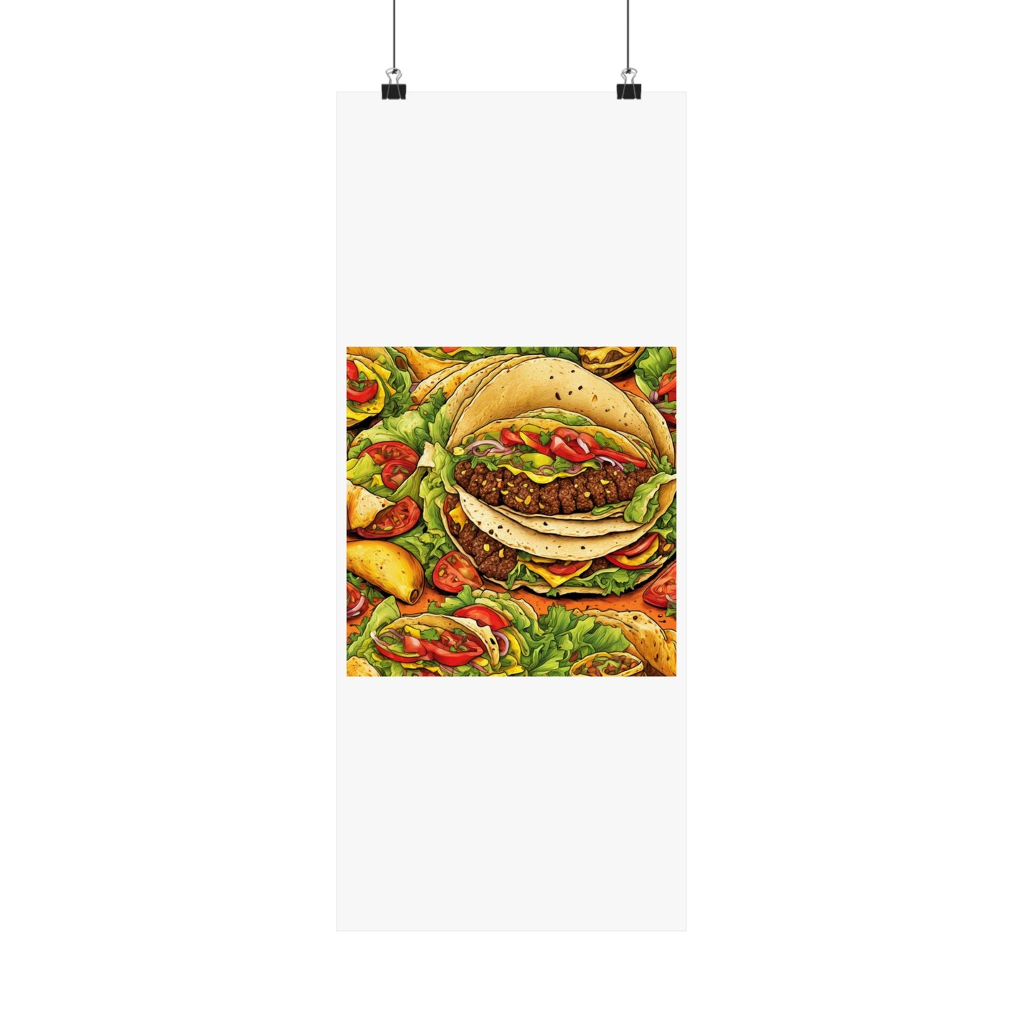 Stacked Taco Fiesta Foodie Gift Art Poster
