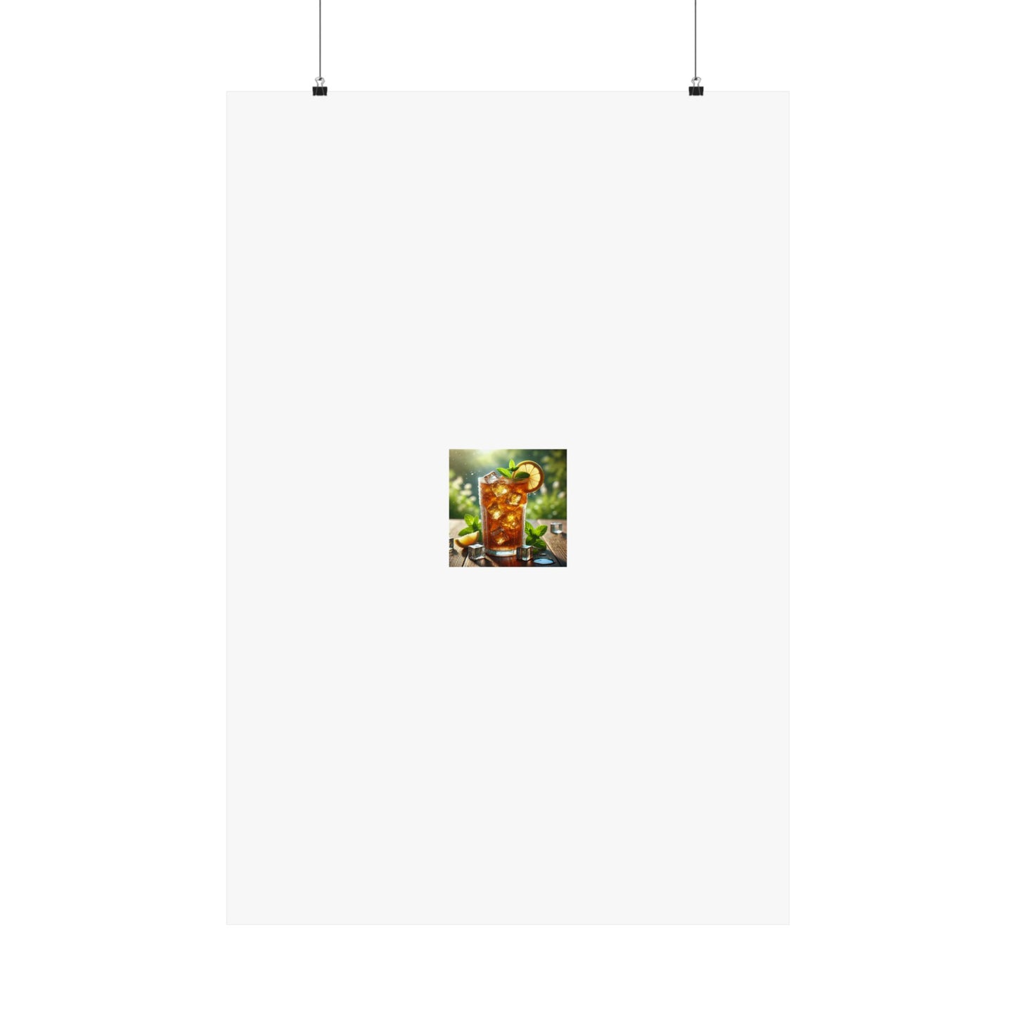 Sunlit Iced Tea Lemon Mint Kitchen Summer Drink Poster