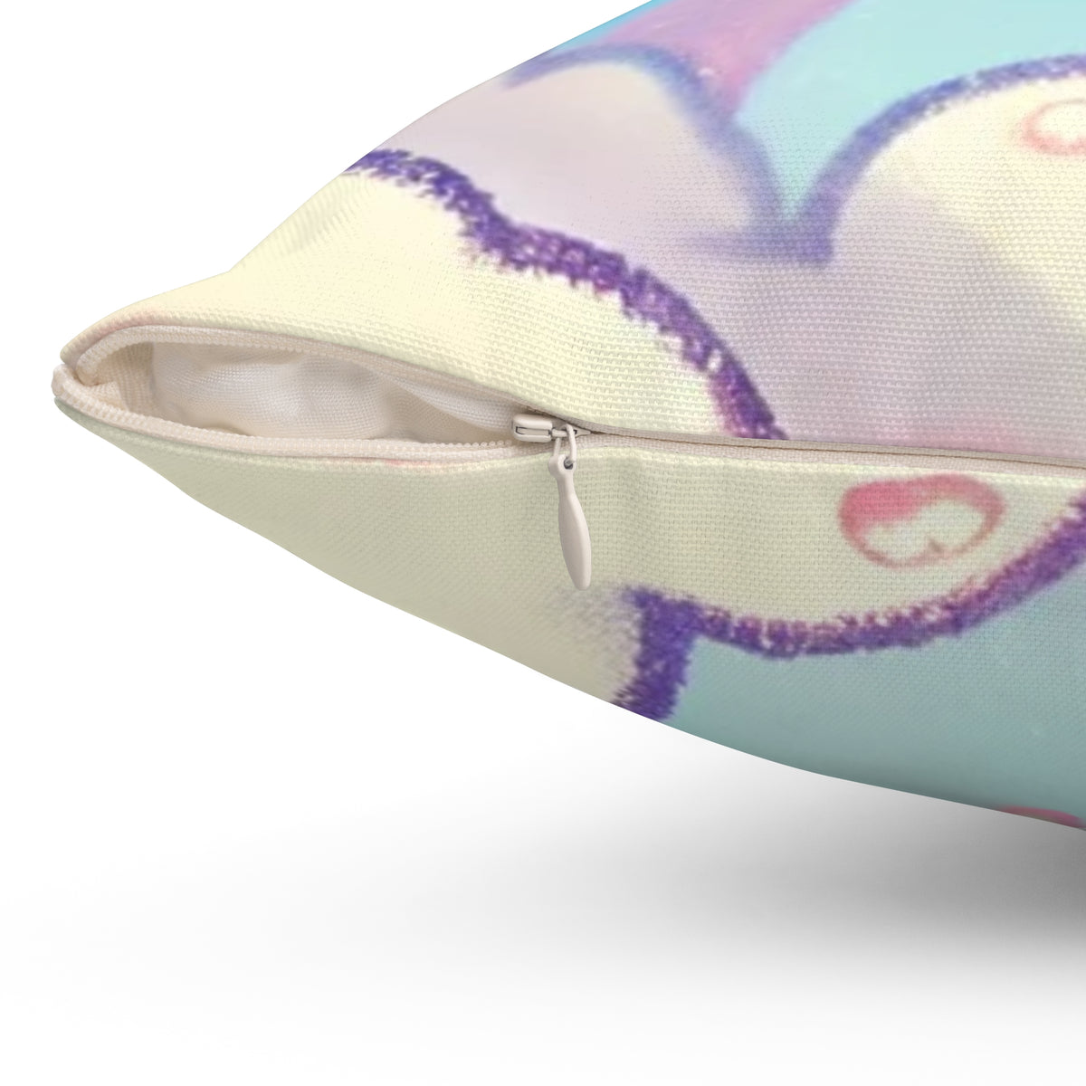 Kawaii Rainbow Whale Pastel Cloud Decorative Pillow