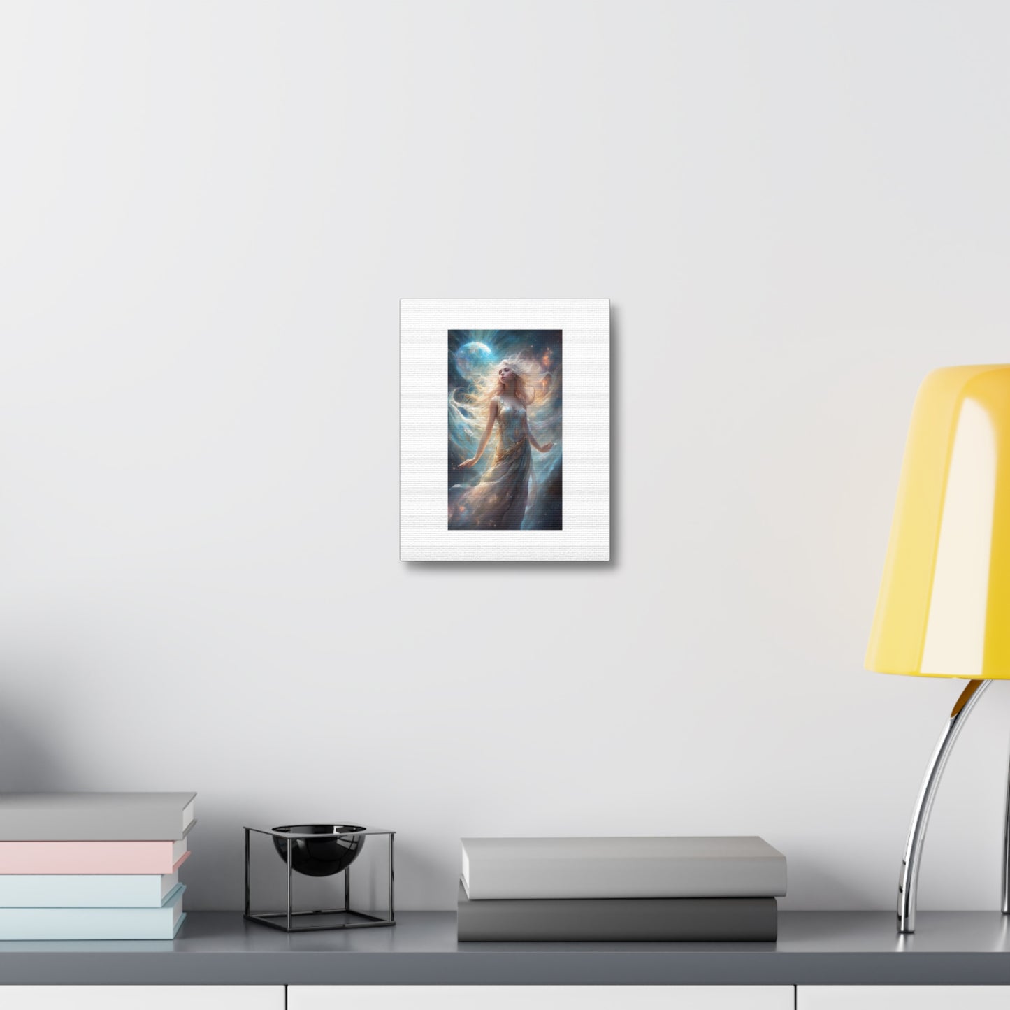 Moonlit Celestial Maiden Fantasy Portrait Canvas