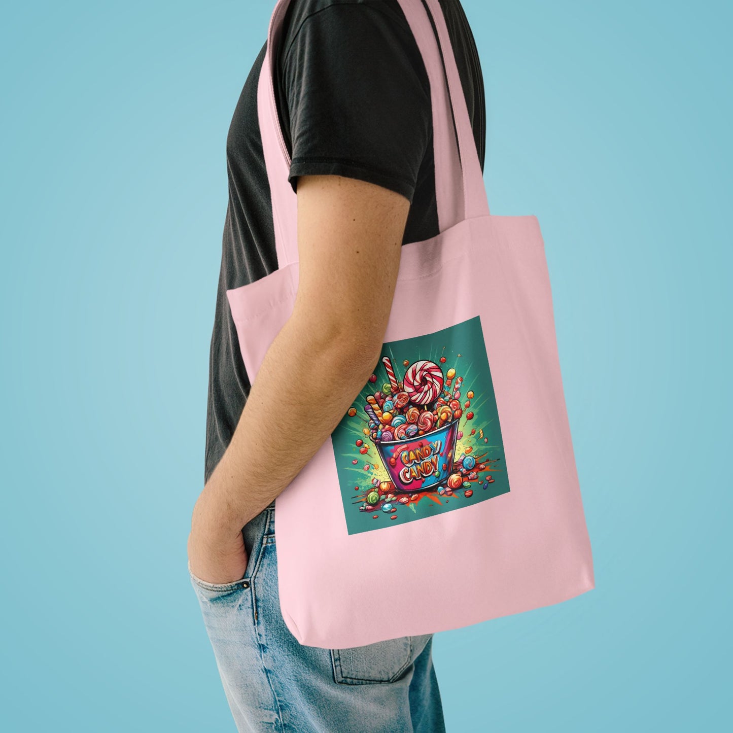 Holiday Candy Bucket Sweets Gift Art Tote Bag