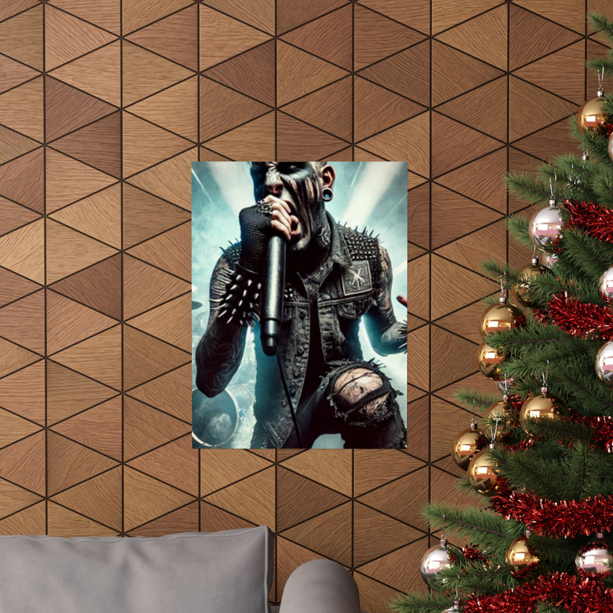 Punk Rock Vocalist Stage Energy Music Room Poster