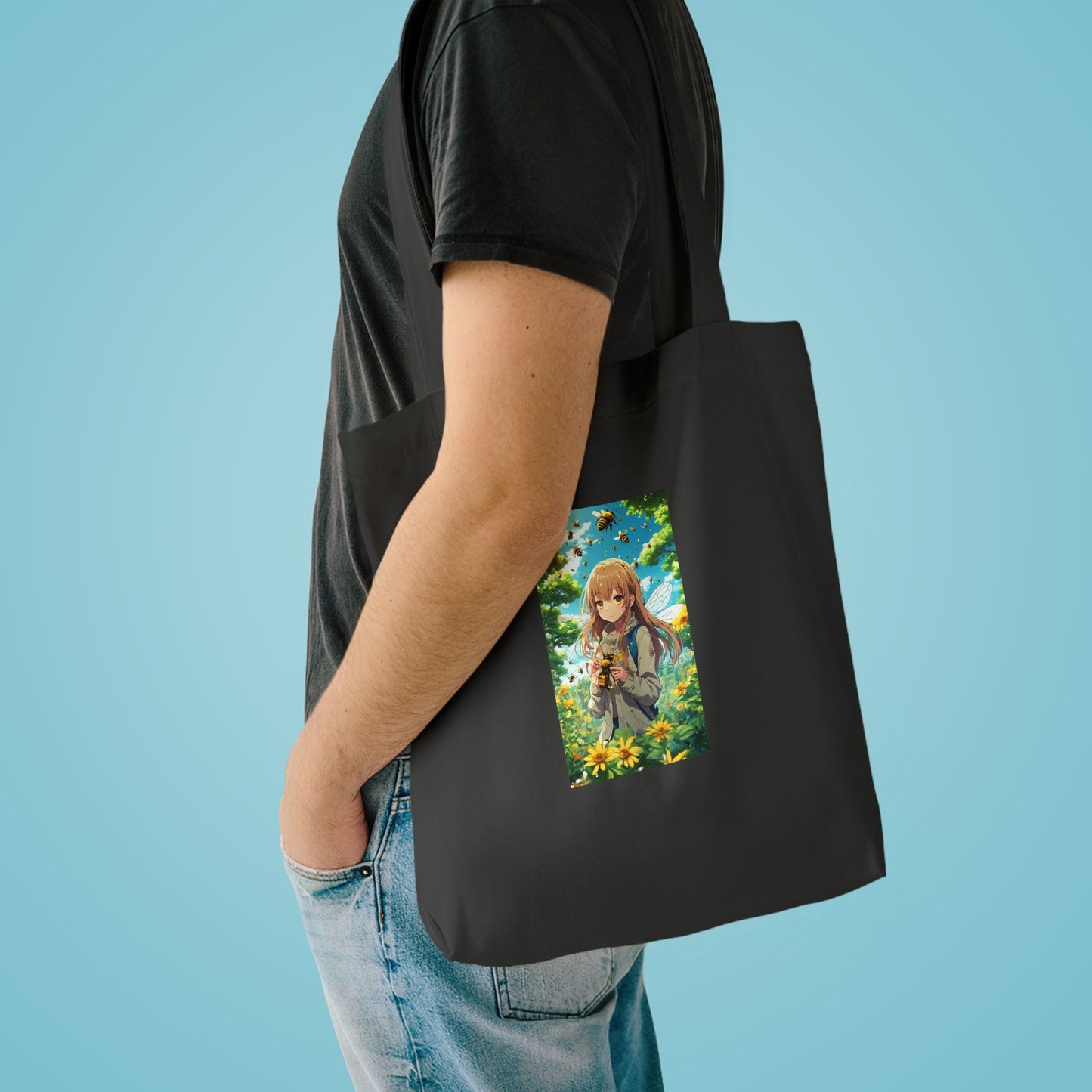 Bee Fairy Garden Anime Nature Art Tote Bag