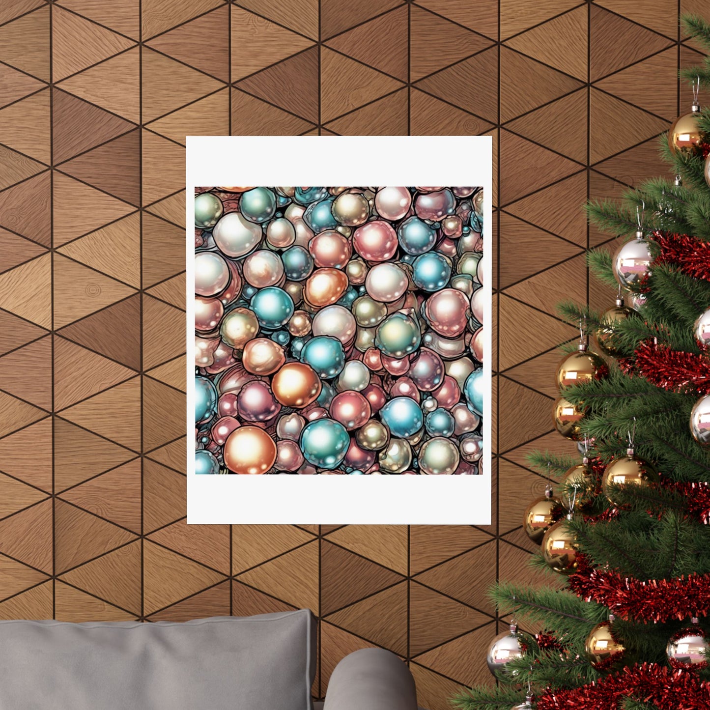 Rainbow Pearl Marble Abstract Gift Art Poster
