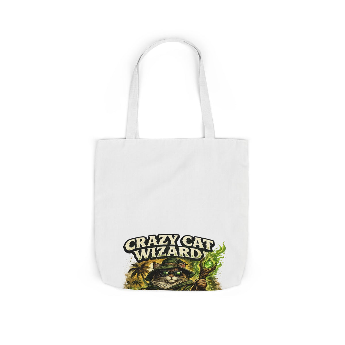 Crazy Cat Wizard Funny Fantasy Magic Tote Bag