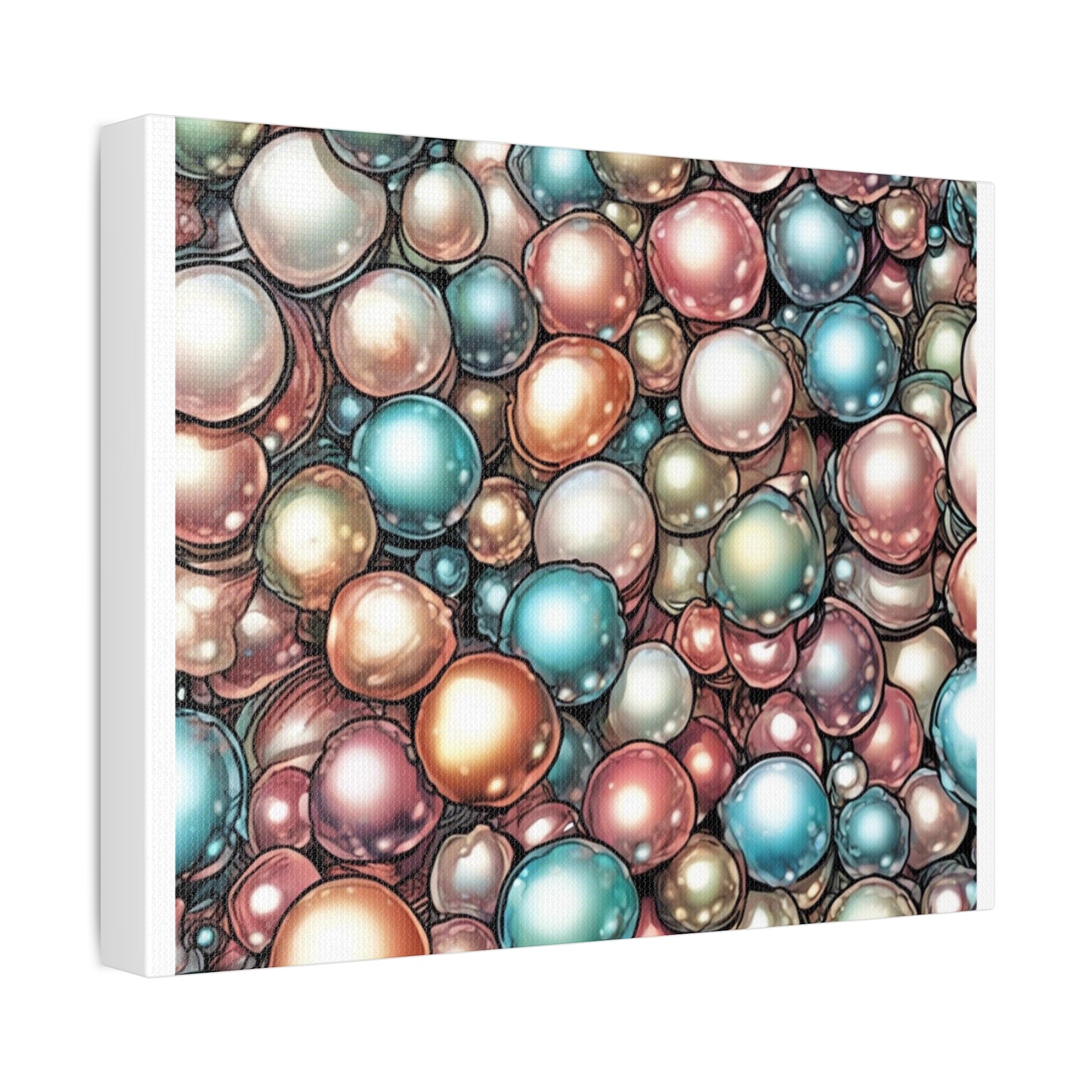 Rainbow Pearl Marble Abstract Gift Art Canvas