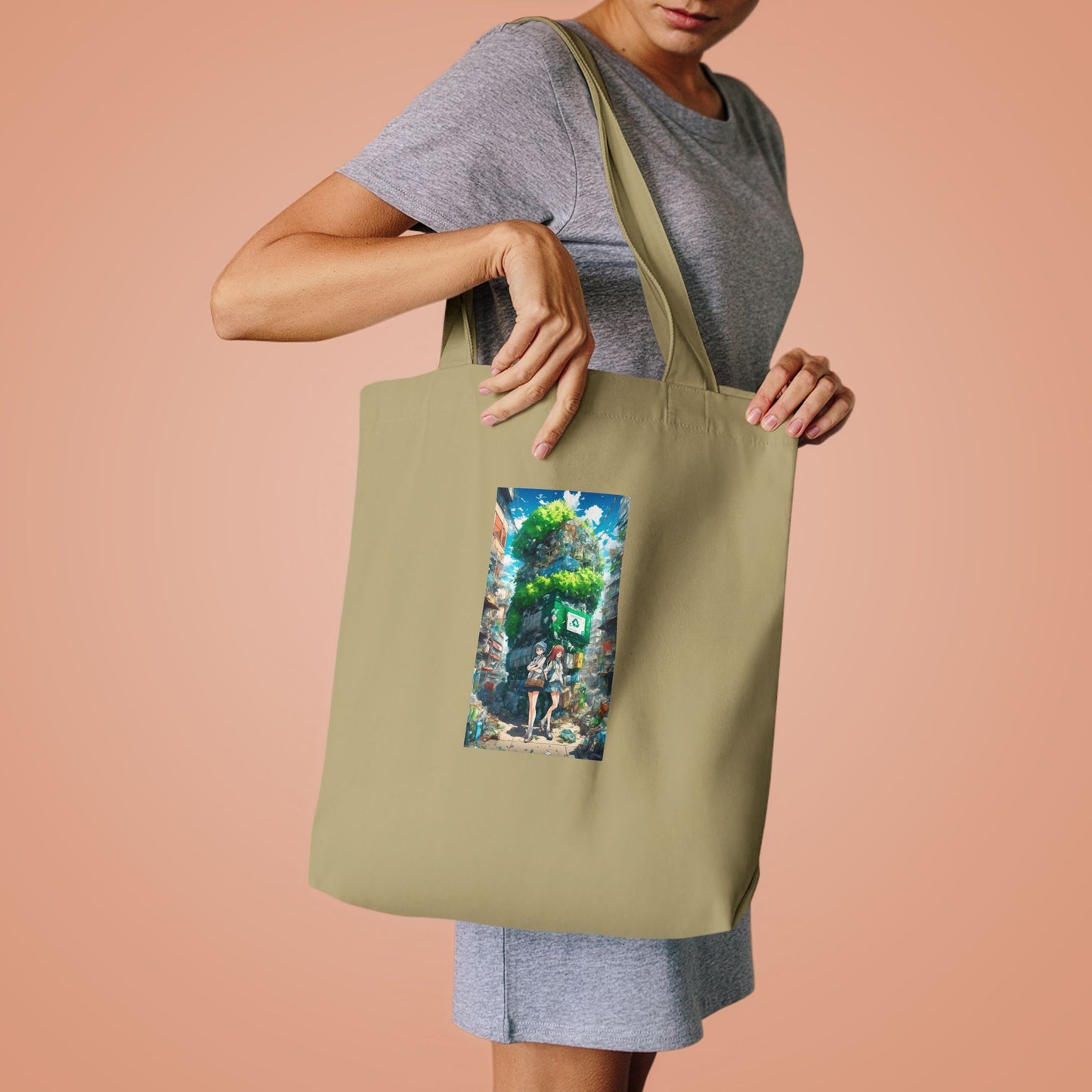 Urban Recycling Anime Friends Reusable Eco Tote Bag