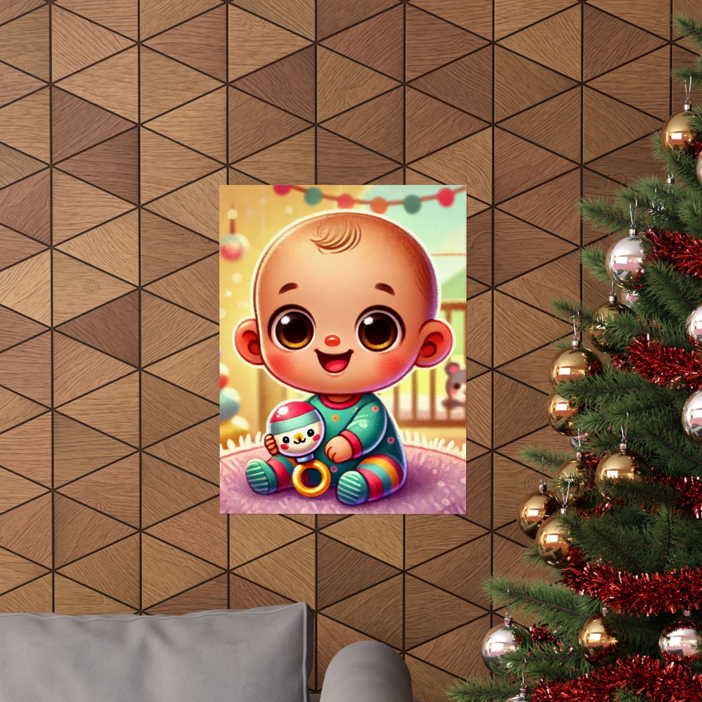 Cheerful Baby Nursery Playroom Art Poster