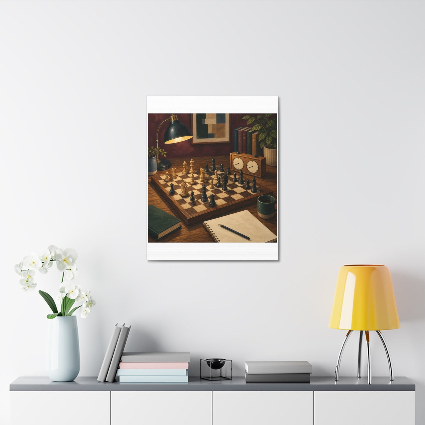 Cozy Chess Strategy Game Hobby Canvas Art