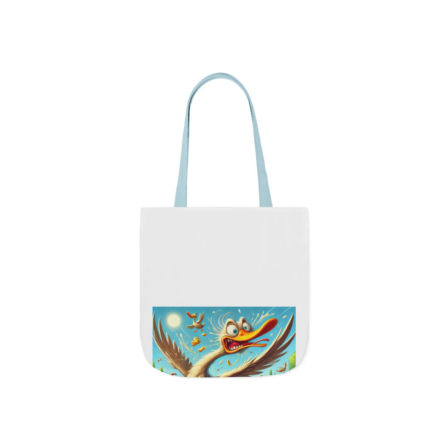 Chaotic Picnic Duck Funny Summer Canvas Tote Bag