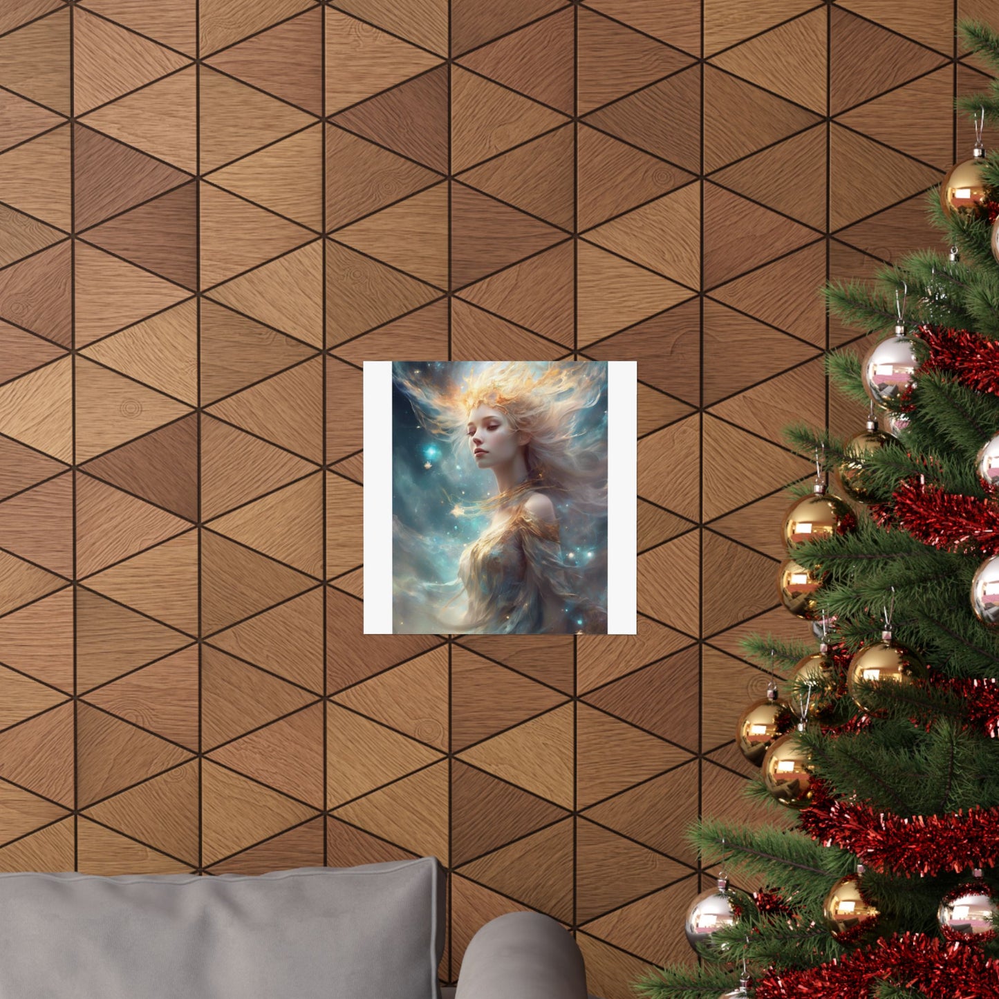 Solar Celestial Spirit Fantasy Portrait Poster