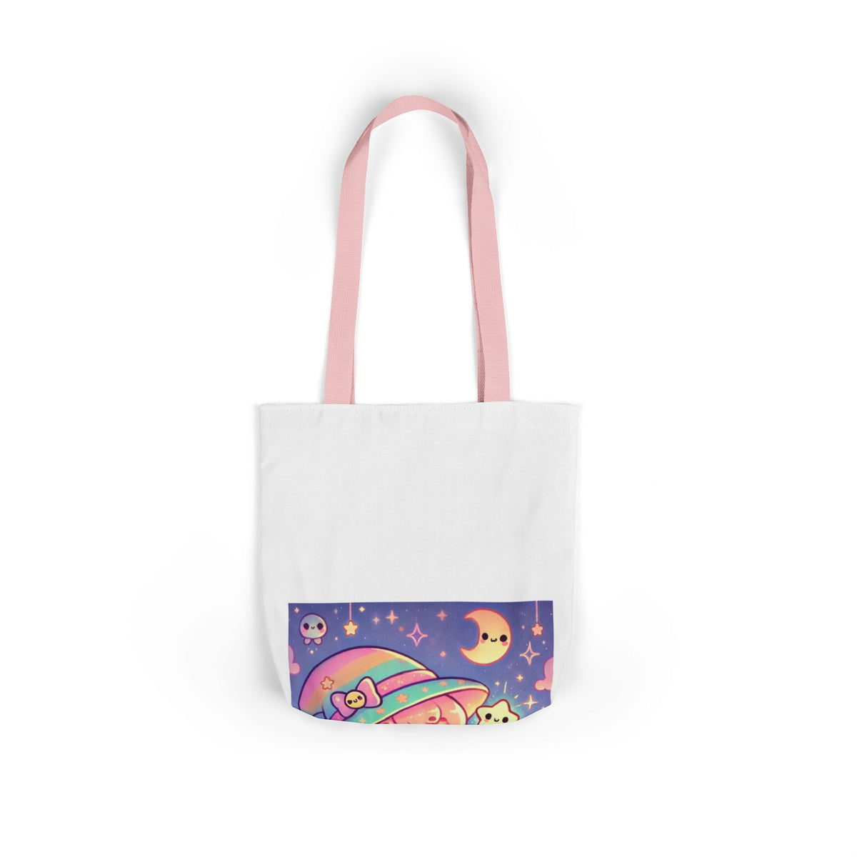 Kawaii Moon Wand Pastel Fantasy Art Canvas Tote Bag