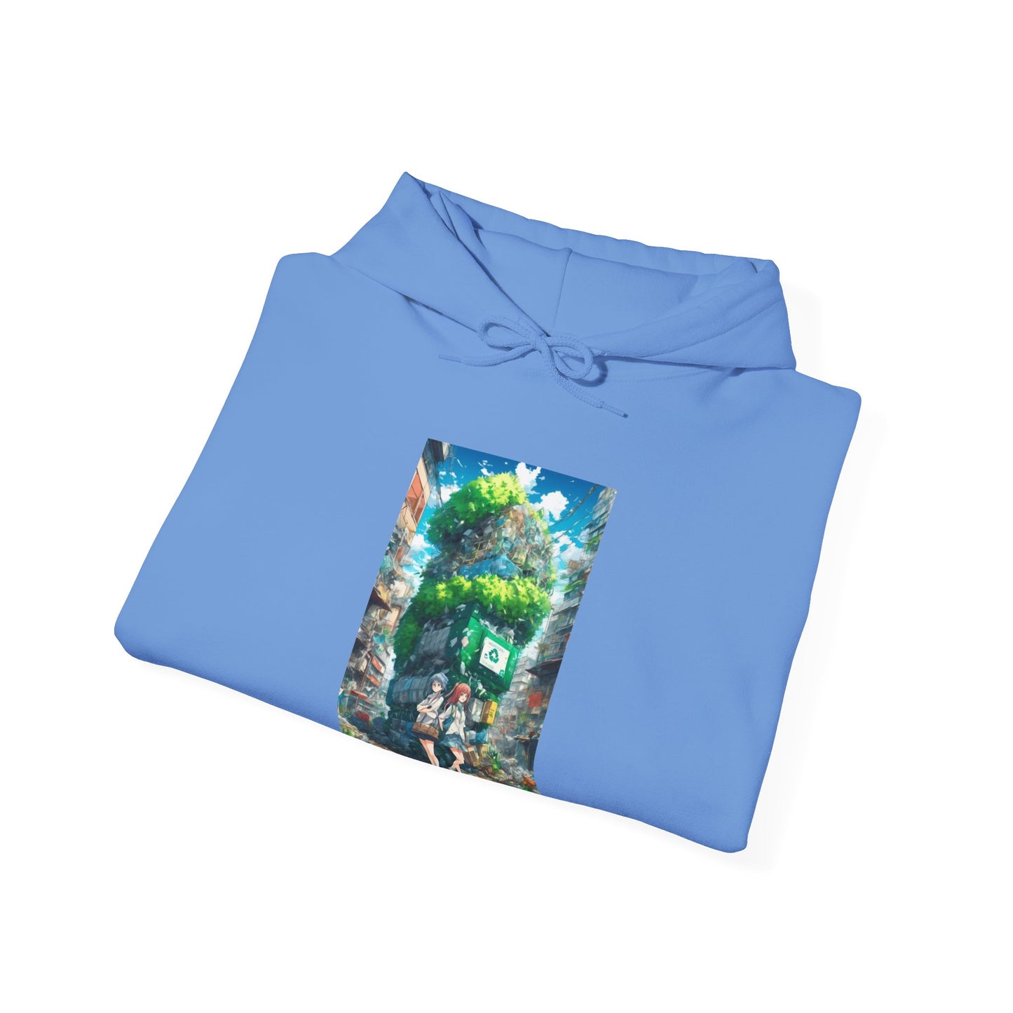 Urban Recycling Anime Friends Eco Graphic Hoodie