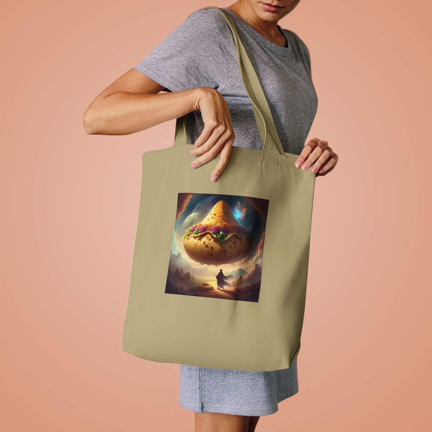 Cosmic Taco Planetoid Surreal Food Fantasy Art Tote Bag