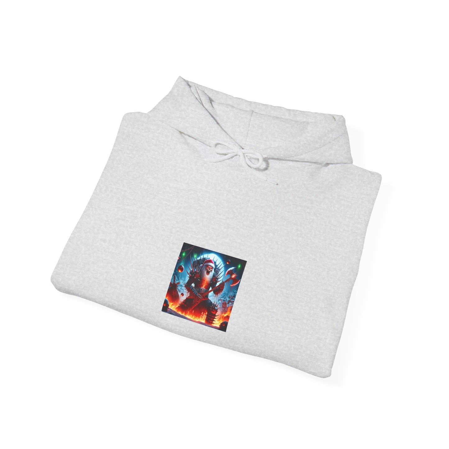 Heavy Metal Santa Holiday Concert Cozy Rock Hoodie
