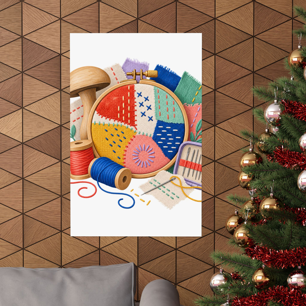 Colorful Visible Mending Workshop Poster